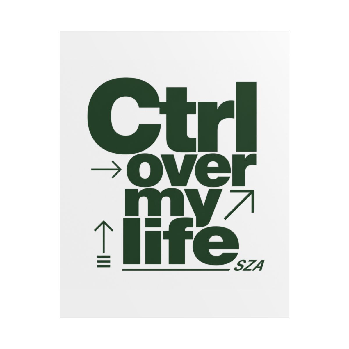SZA "Ctrl over my life" Poster