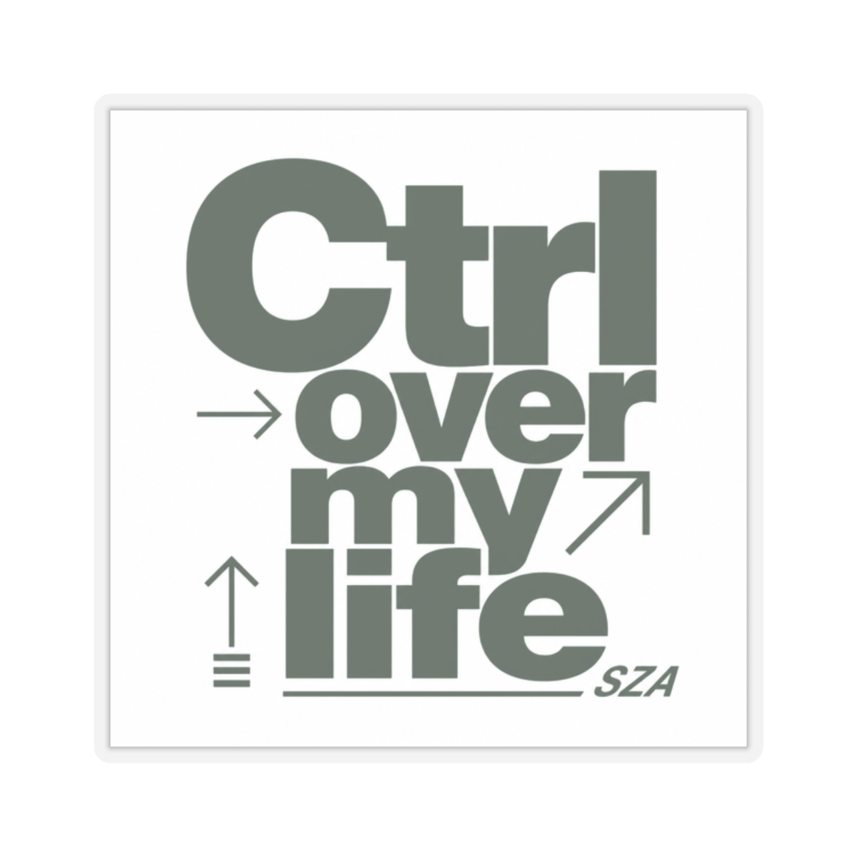 SZA "Ctrl over my life" Sticker