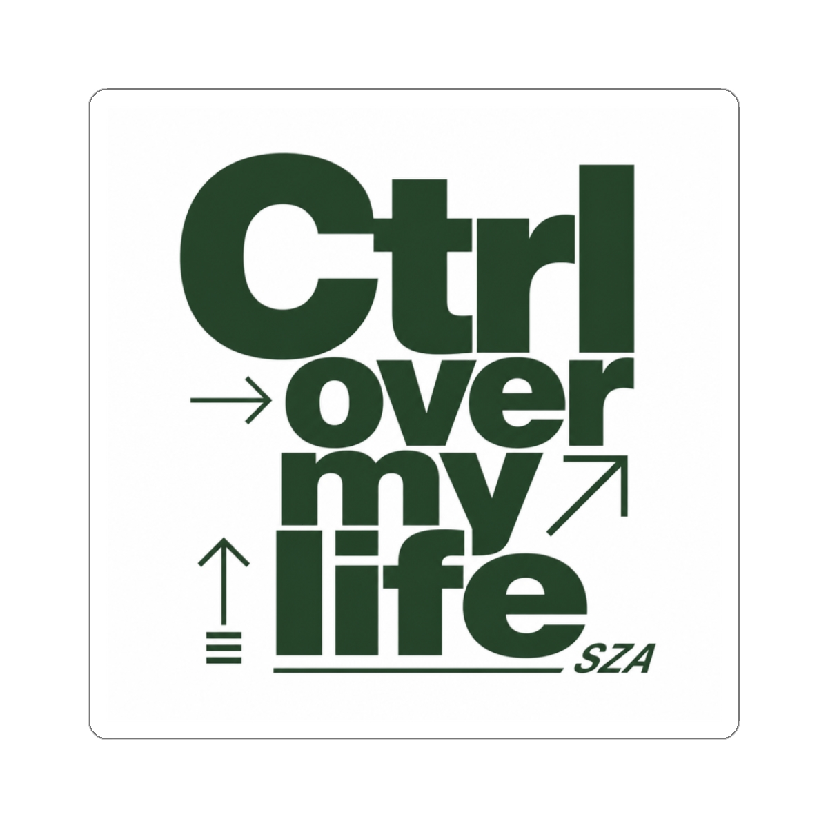 SZA "Ctrl over my life" Sticker - alternate angle 1, merchandise