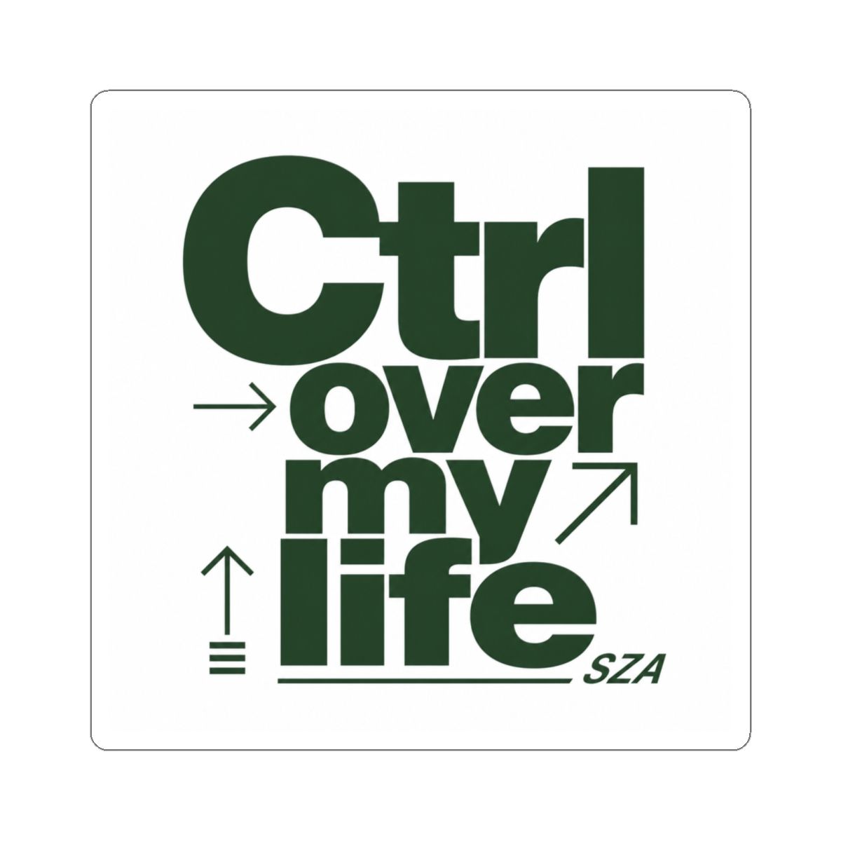 SZA "Ctrl over my life" Sticker