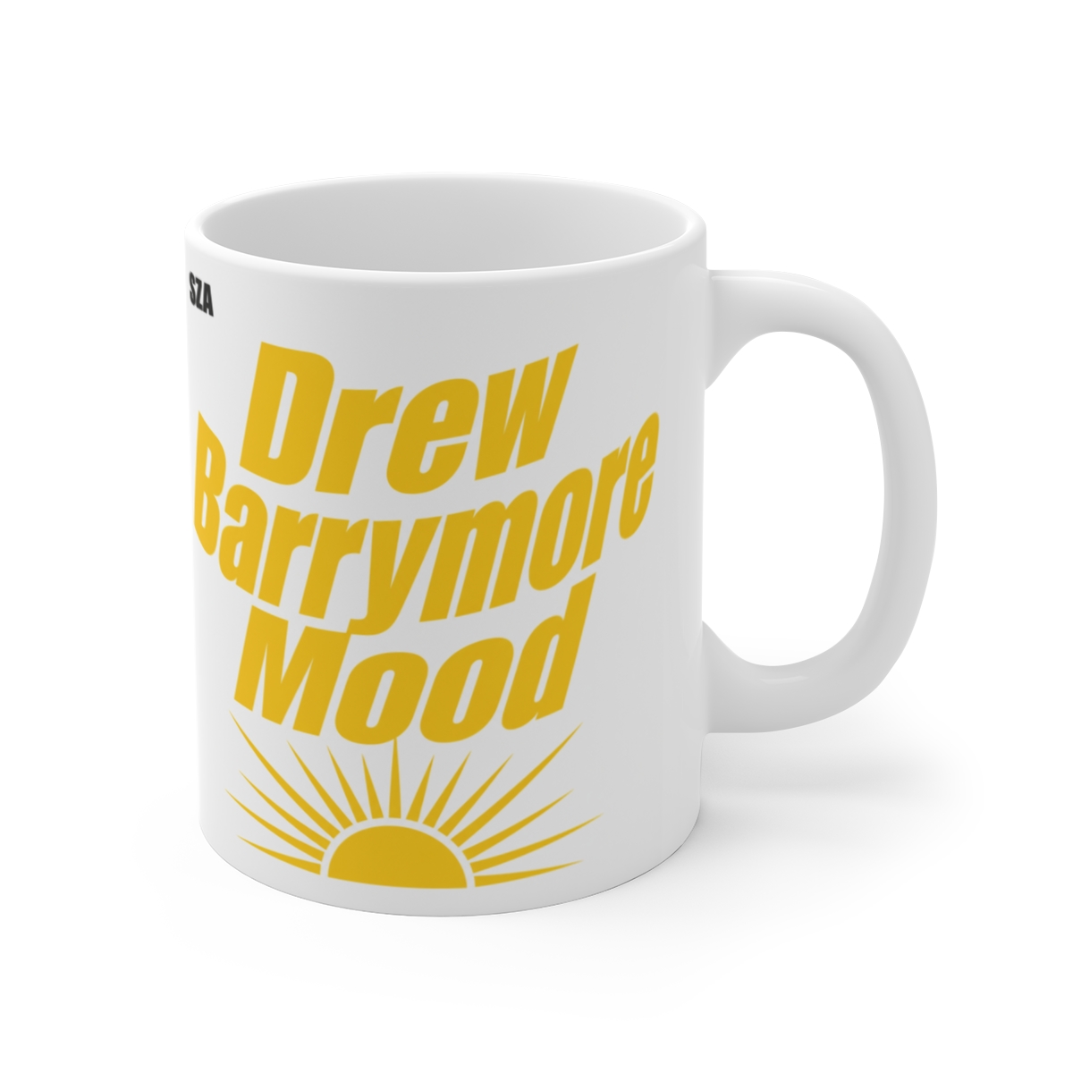 SZA "Drew Barrymore Mood" White Mug - Official mugs merchandise