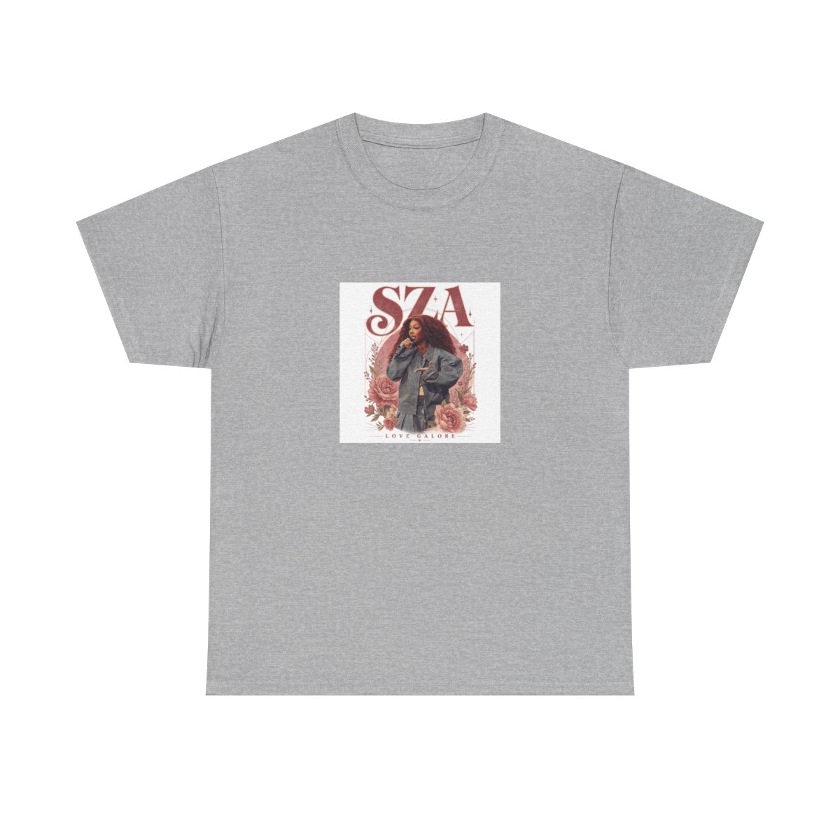 SZA " in a bold, retro serif font at the top. " Unisex Tee - Official t-shirts merchandise