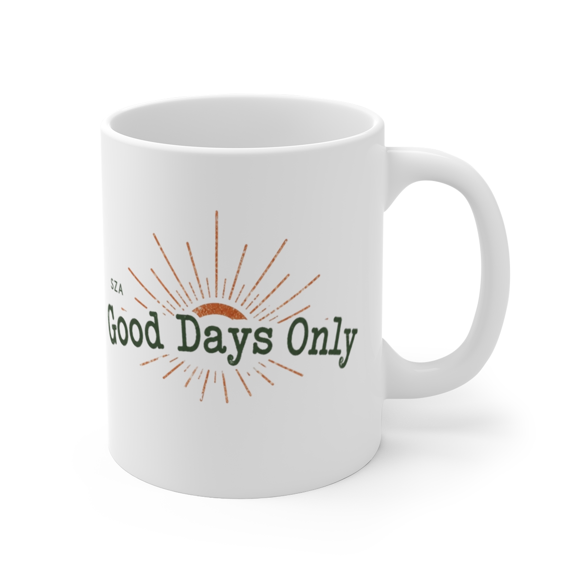 SZA "Good Days Only" White Mug - Official mugs merchandise