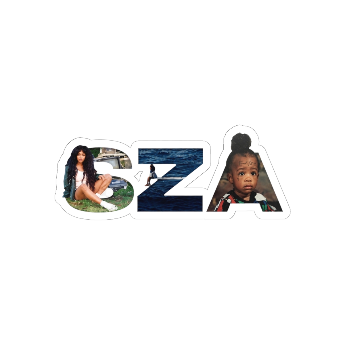 SZA SOS Album Art Letters Music Merch Sticker