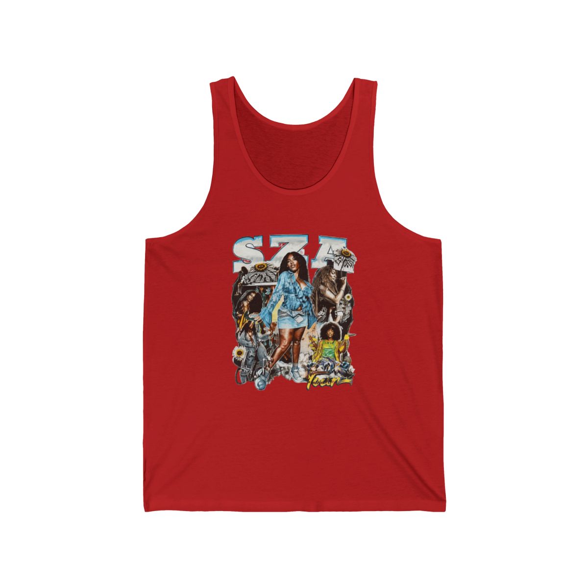 SZA SOS Tour Vintage Bootleg Collage Tank Top - Official tank-tops merchandise
