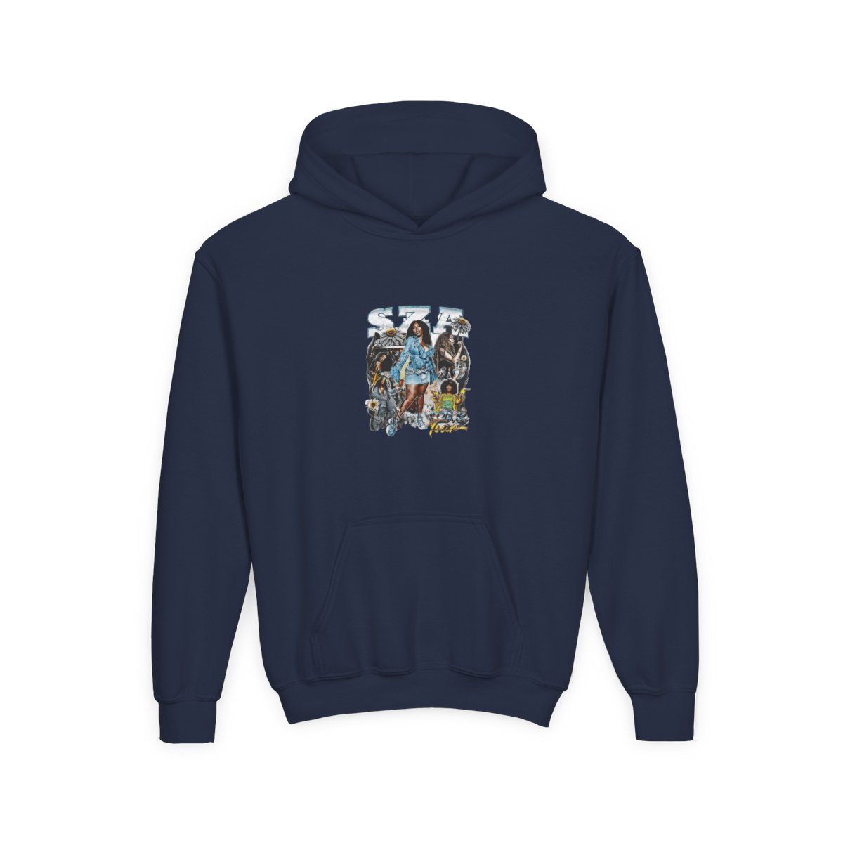 SZA SOS Tour Vintage Bootleg Collage Kids Hoodie